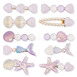 2 сумка 2 стиля заколки для волос из смолы и сплава в виде аллигатора&nbsp;AJEW-CY0001-39C