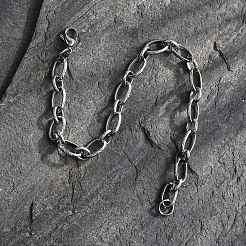 Устойчивые к потускнению модные браслеты-цепочки для матери и сына из нержавеющей стали 304 с гравировкой в виде лозы&nbsp;LS-STAS-A028-B101P