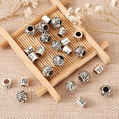 Сплавочные европейские бусины PALLOY-TA0002-19AS-RS