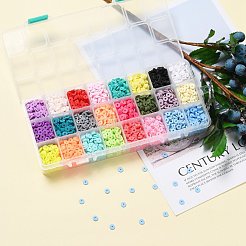 240гр 24-хцветные бусины из полимерной глины ручной работы CLAY-JP0001-10-6mm