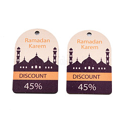 Односторонние подвески из дерева с принтом в европейском стиле&nbsp;WOOD-N005-94B