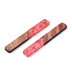 Большие подвески из прозрачной смолы и орехового дерева&nbsp;RESI-TAC0017-03A