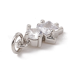 Латунные микро проложить кубического циркония подвески ZIRC-F132-17P