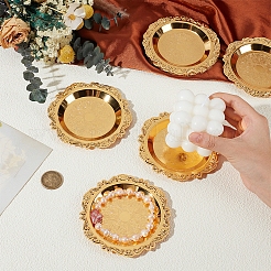 Présentoir à gâteaux en fer avec fleurs&nbsp;AJEW-WH0248-989
