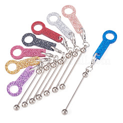 8 unidad de colgante de pajita acrílica de 8 colores con cuentas&nbsp;HJEW-TA0001-51