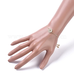 Регулируемые латунные браслеты-слайдеры из циркония BJEW-JB04982-05