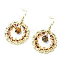 Boucles d'oreilles pendantes en perles de rocaille&nbsp;EJEW-MZ00744-01
