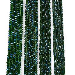 Стеклянные бусины с гальваническим покрытием  EGLA-A044-T4mm-L24