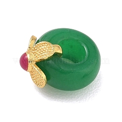 Perles européennes en jade blanc naturel teintées&nbsp;GG-D002-02A-03G