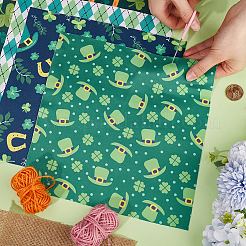 Хлопчатобумажная ткань с принтом ко дню святого патрика SENE-WH0003-19B