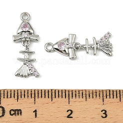 Ottone micro spianare pendenti zirconi&nbsp;KK-C107-16P