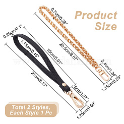 2 pieza de 2 correas para bolso de muñeca&nbsp;DIY-WR0003-05G