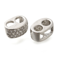 925 серебряная микропаве прозрачная проставка из кубического циркония STER-U006-17P