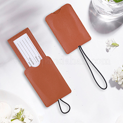 2 шт. выдвижная багажная бирка из искусственной кожи со шнурком&nbsp;AJEW-CL0001-89F