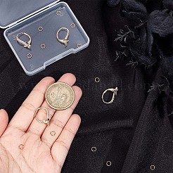 6 шт. латунная фурнитура для сережек с кубическим цирконием KK-CN0002-11