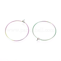 Boucles d'oreilles créoles en acier inoxydable chirurgical 316L avec placage ionique (IP)&nbsp;STAS-D164-01M