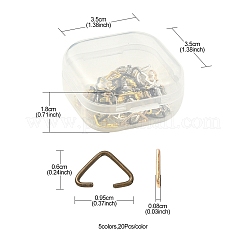 100шт 5 цвета железные треугольные кольца IFIN-YW0001-82