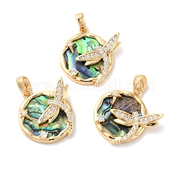 Латунные микропаве прозрачные подвески с фианитом&nbsp;KK-I703-04A-G