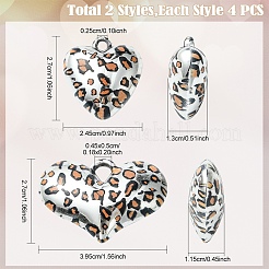 8шт 2 цвета акриловые подвески&nbsp;OACR-YW0002-55