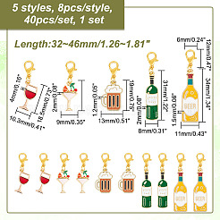 Маркеры для подвесок на тему пива и вина HJEW-AB00425