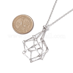 Anti-ossidazione 3 pz 3 stili 304 catena in acciaio inossidabile macramè sacchetto porta pietra vuoto collana creazione&nbsp;NJEW-JN04973