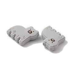 Медведь пищевые экологически чистые силиконовые бусины&nbsp;LS-SIL-WH0018-001A