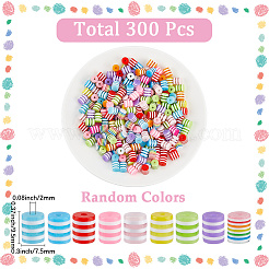 3 набор из 300 полосатых смоляных бусин&nbsp;RESI-SP0001-22