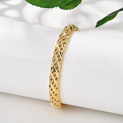 Латунные браслеты на петлях для женщин&nbsp;BJEW-D313-01G