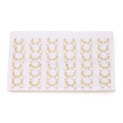 Серьги-гвоздики из натурального жемчуга из латуни PEAR-N020-08I