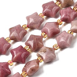 Природные родонит бисер нитей G-Z080-A30-10mm