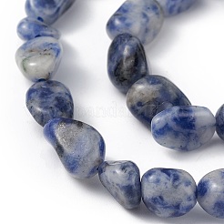 Fili di perle di diaspro macchia blu naturale&nbsp;G-B039-02B