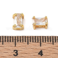 Pavé de perles de zircone cubique transparentes en laiton&nbsp;CU-CBABB5B-05A-G