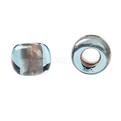 TOHOラウンドシードビーズ  日本製シードビーズ  （1072)ココア裏地アクア  8/0  3mm  穴：1mm  約1110個/50g&nbsp;SEED-XTR08-1072