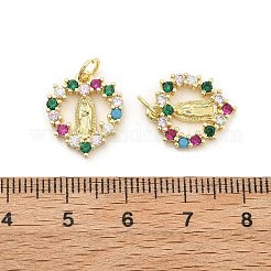 Латунные микро проложить кубического циркония подвески KK-C092-24L-G