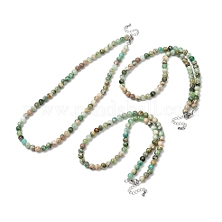 Collares redondos de cuentas de jaspe verde natural de 6 mm&nbsp;GG-CBAA808-02P-A