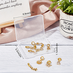 10 шт. 10 стильные латунные микро-паве прозрачные фианиты европейские подвески-подвески KK-BBC0001-93