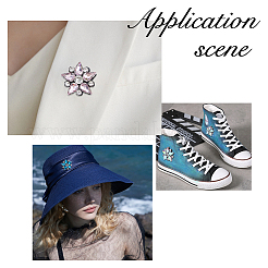 14 шт. 7-х цветные нашивки со стразами для термоприклеивания/пришивания DIY-HS0001-95