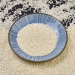 MIYUKIデリカビーズ小  シリンダー  日本製シードビーズ  15/0  （dbs0883)マット不透明ダーククリームab  1.1x1.3mm  穴：0.7mm  約175000個/袋  50 G /袋&nbsp;SEED-X0054-DBS0883