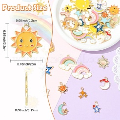 20шт 20 стиля подвески из сплава с эмалью&nbsp;ENAM-YW0008-10