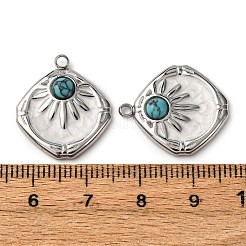 Подвески из нержавеющей стали 304 с белой эмалью STAS-P406-03P