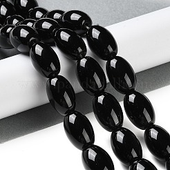 Brins de perles d'agate onyx noir naturel&nbsp;G-NH0019-C05-13