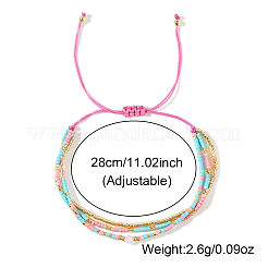 Летние стеклянные бусины-цилиндры плетеные браслеты из бисера&nbsp;RV6392-2