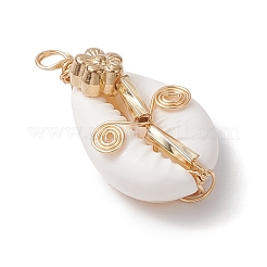 Подвески из натуральной ракушки с медной проволокой PALLOY-JF03113