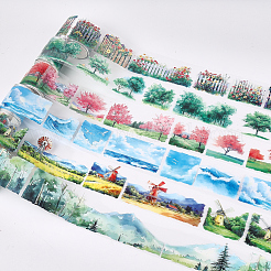 6 рулон 6-х цветных самоклеящихся бумажных декоративных наклеек для животных&nbsp;DIY-CP0012-90