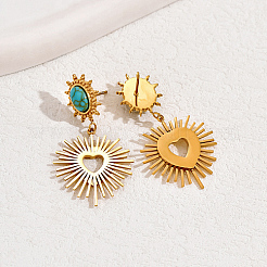 201 серьги-гвоздики из нержавеющей стали&nbsp;AA7576-1