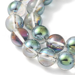 Прозрачные стеклянные бусины гальваническим пряди GLAA-T032-T8mm-C05