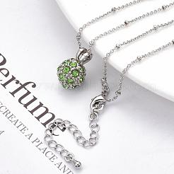 Ожерелья с длинной цепочкой из латуни&nbsp;NJEW-K112-09P-NF