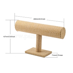 Льняные стойки дисплея браслета t-bar BDIS-WH0003-04B