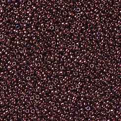 トーホー 11/0ラウンドビーズ  日本製シードビーズ  （502)つの高メタリックアメジスト  2.2mm  穴：0.8mm  約1110PCS /ボトル  10 G /ボトル&nbsp;SEED-JPTR11-0502