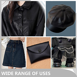 50 шт. 5 стиля 1-дырочные пуговицы из искусственной кожи с алюминием BUTT-GA0001-35